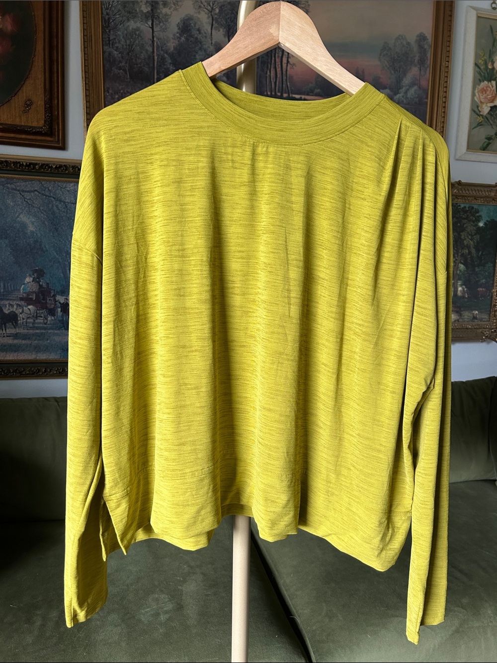 CALIA by Carrie Underwood Lightweight Crewneck Top - Chartreuse